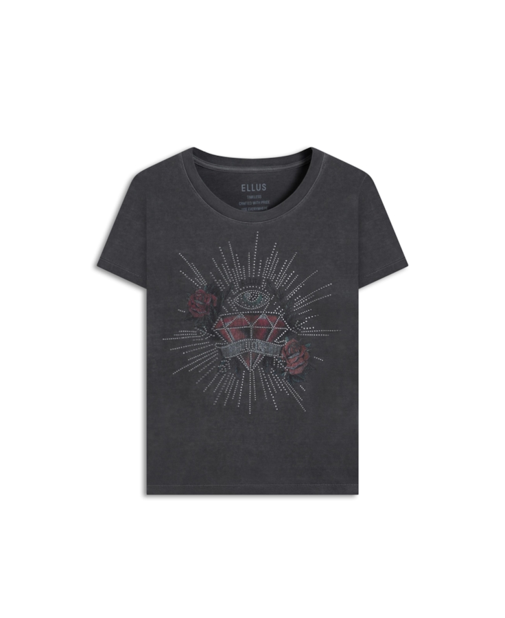 Blusa Washed Classic Diamond Preto