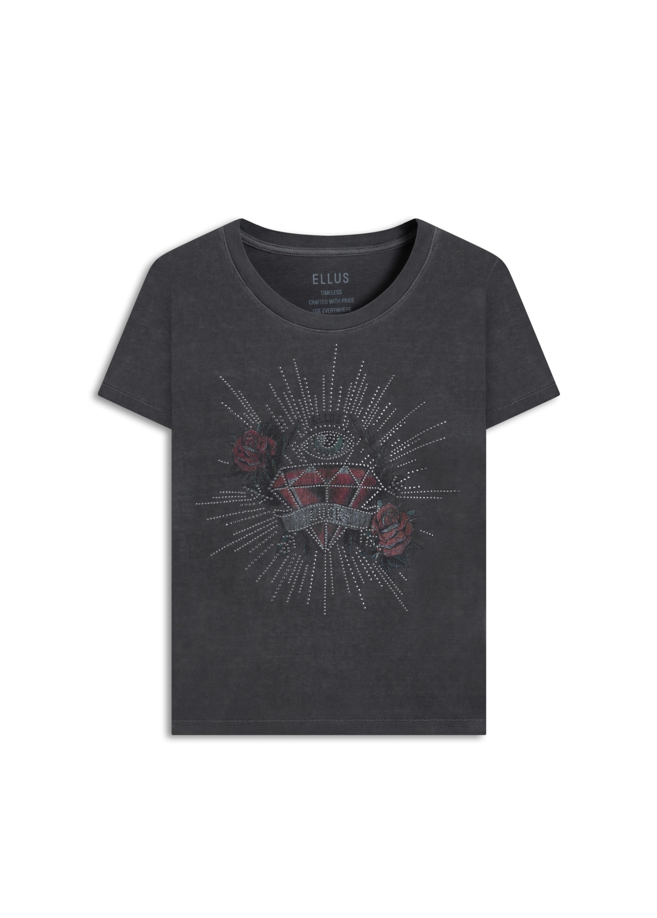 Blusa Washed Classic Diamond Preto