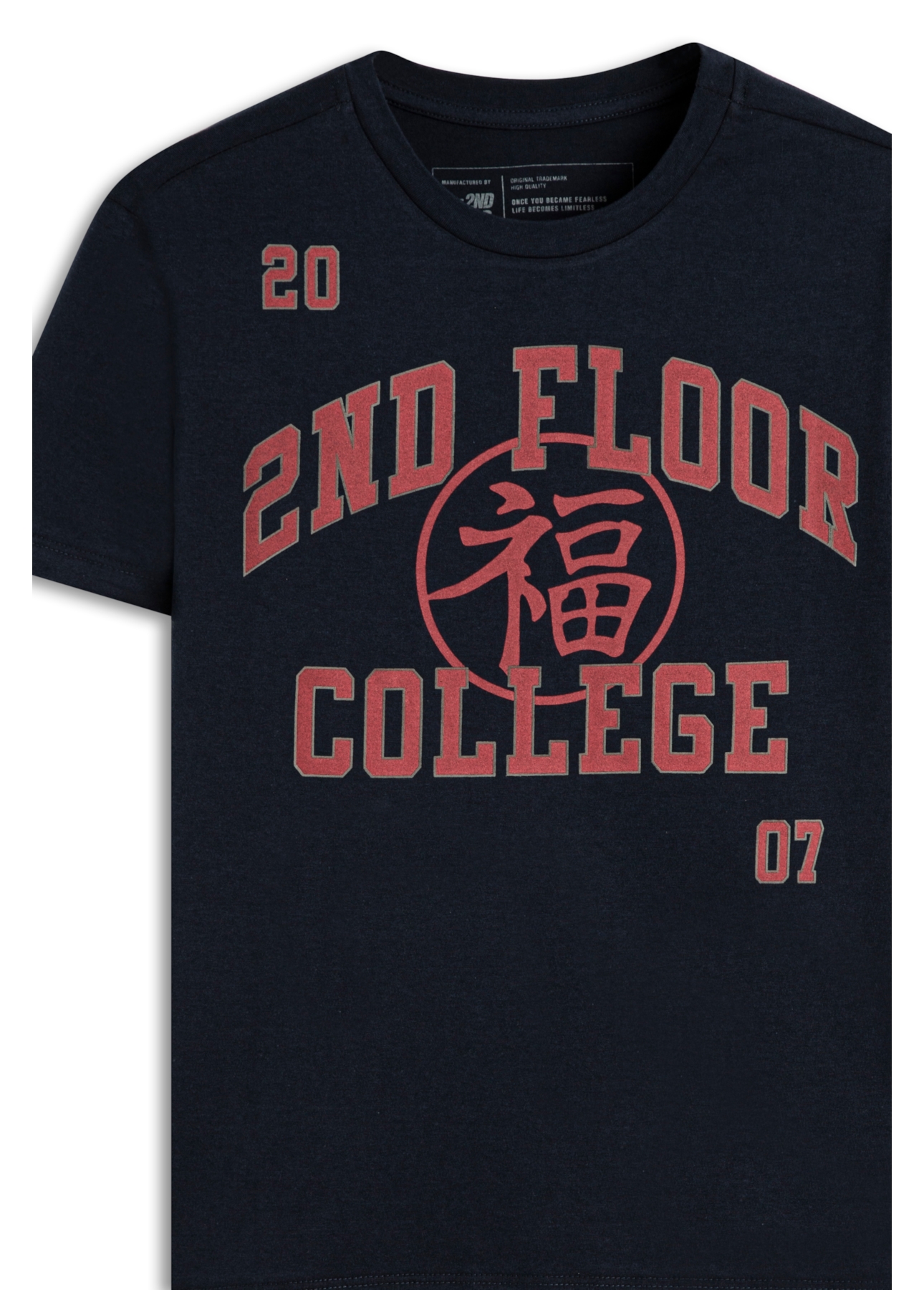 Blusa Washed College Dark Navy