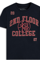 Blusa Washed College Dark Navy