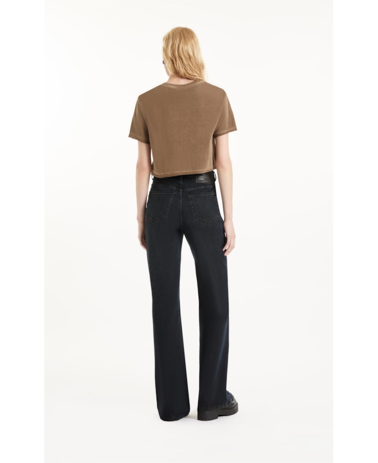 Blusa Washed Cropped Tabaco