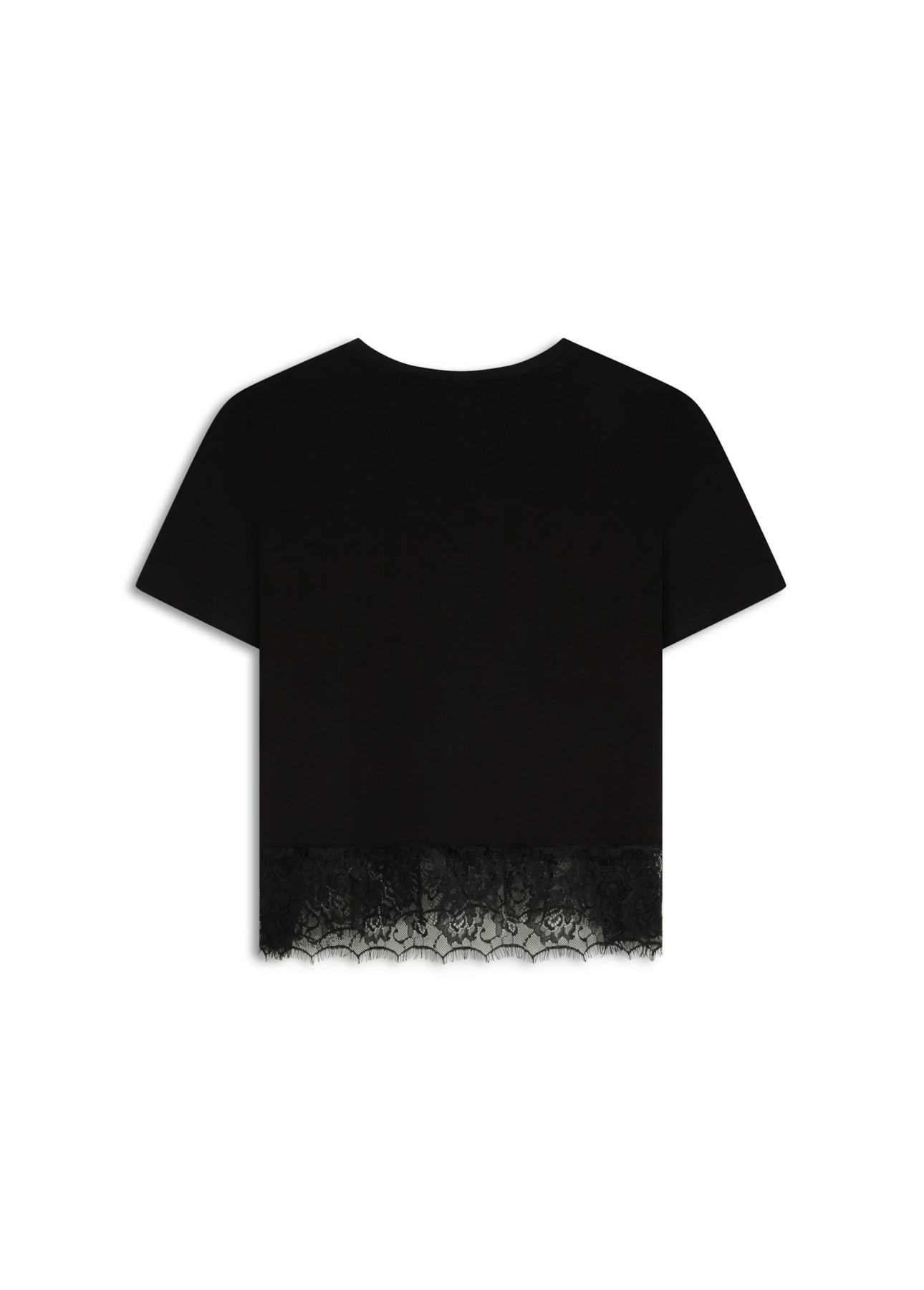 Blusa  Washed Lace Crown Preto