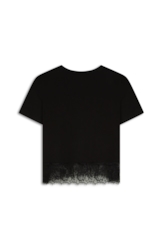 Blusa  Washed Lace Crown Preto