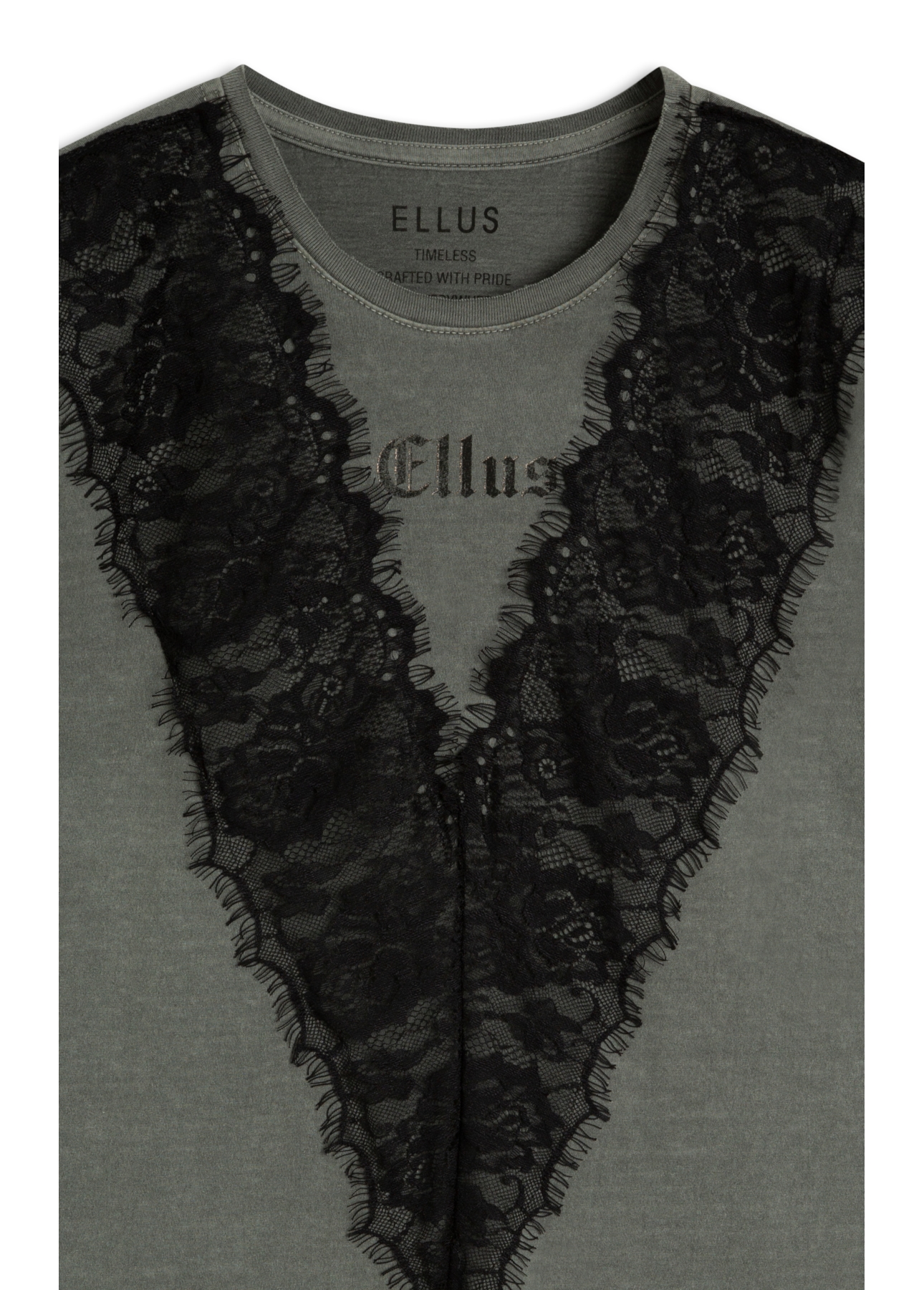 Blusa  Washed Lace Wing Grafite