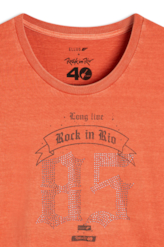 Blusa Washed Long Live Rock In Rio Cereja