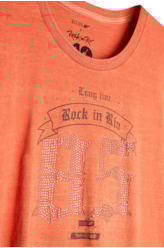 Blusa Washed Long Live Rock In Rio Cereja