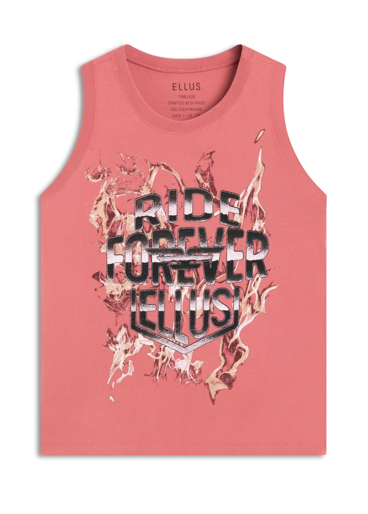 Blusa Washed Ride Forever Sleevele Goiaba