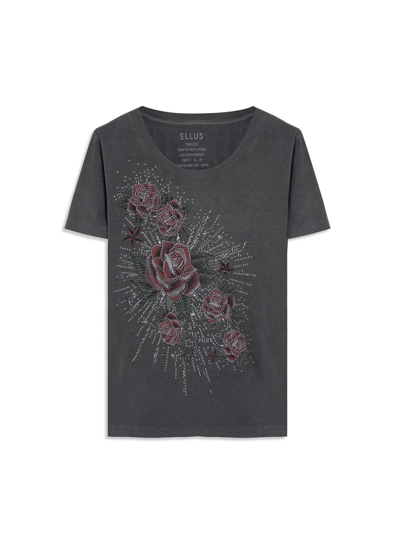 Blusa Washed Slim Rose Preto
