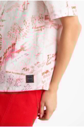 Blusa Water Lettering Americ Mc Vermelho