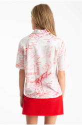 Blusa Water Lettering Americ Mc Vermelho