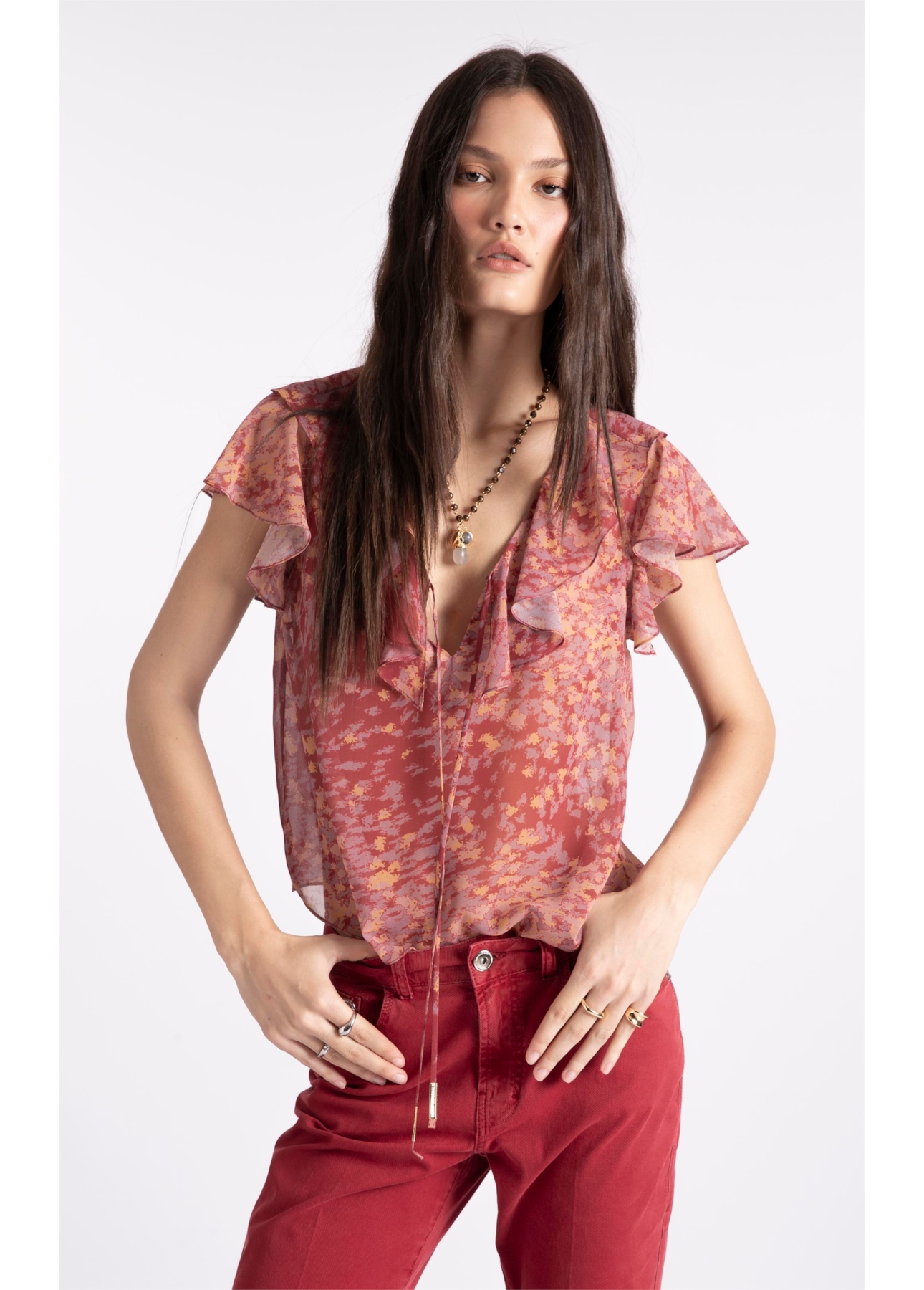 Blusa Watercolor Babadoss Cobre