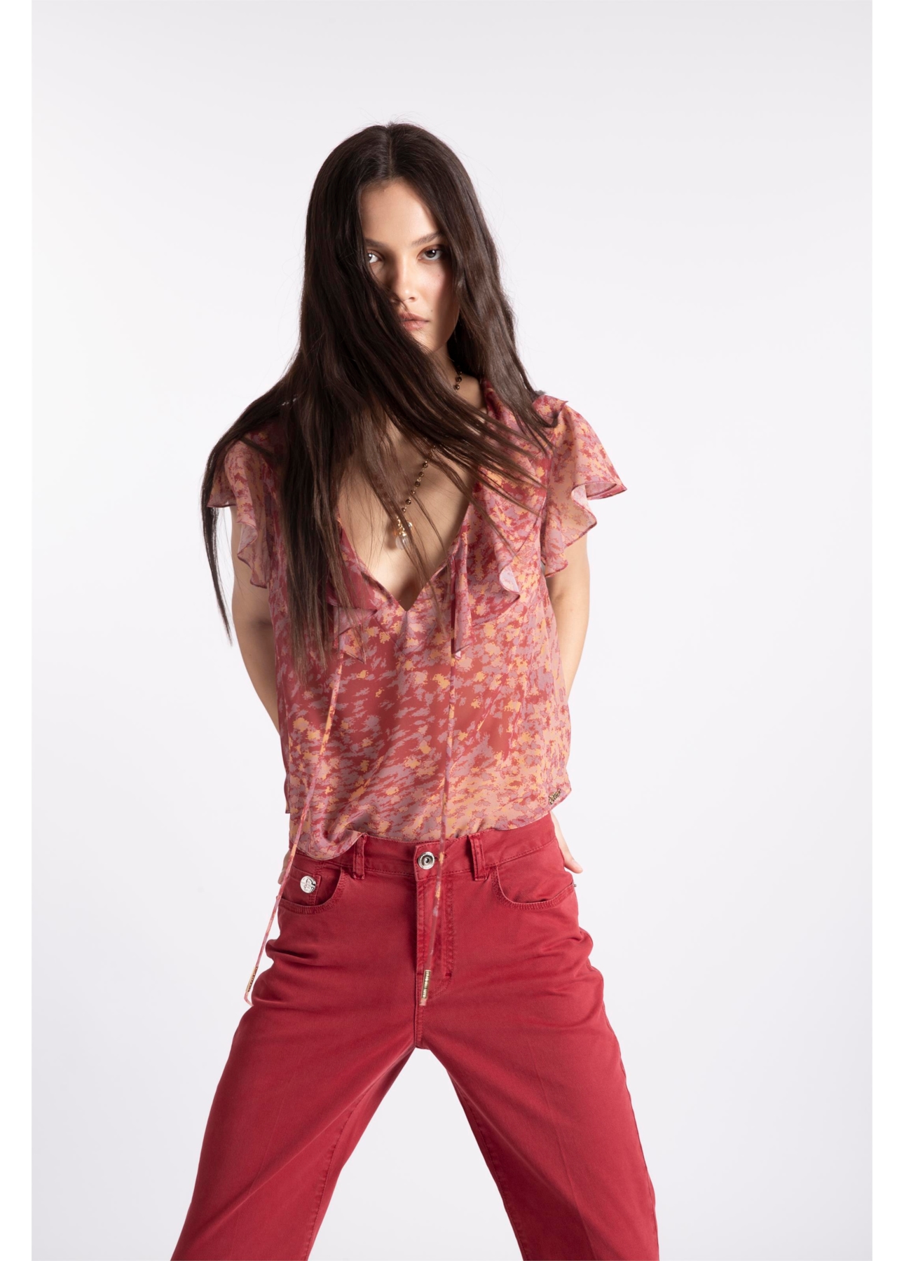 Blusa Watercolor Babadoss Cobre