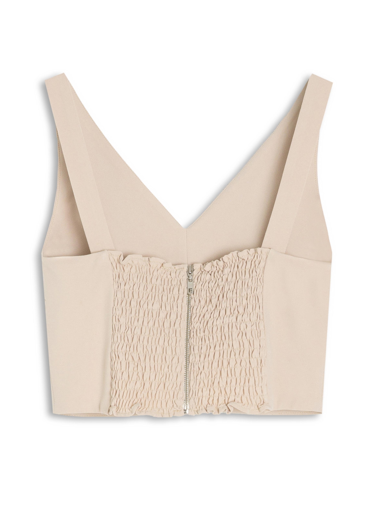Blusa Way Neckline Cropped Nude