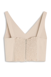 Blusa Way Neckline Cropped Nude