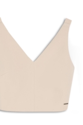 Blusa Way Neckline Cropped Nude