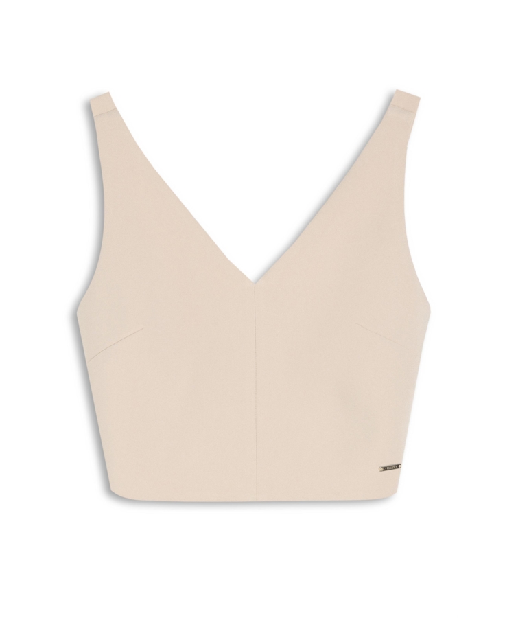 Blusa Way Neckline Cropped Nude