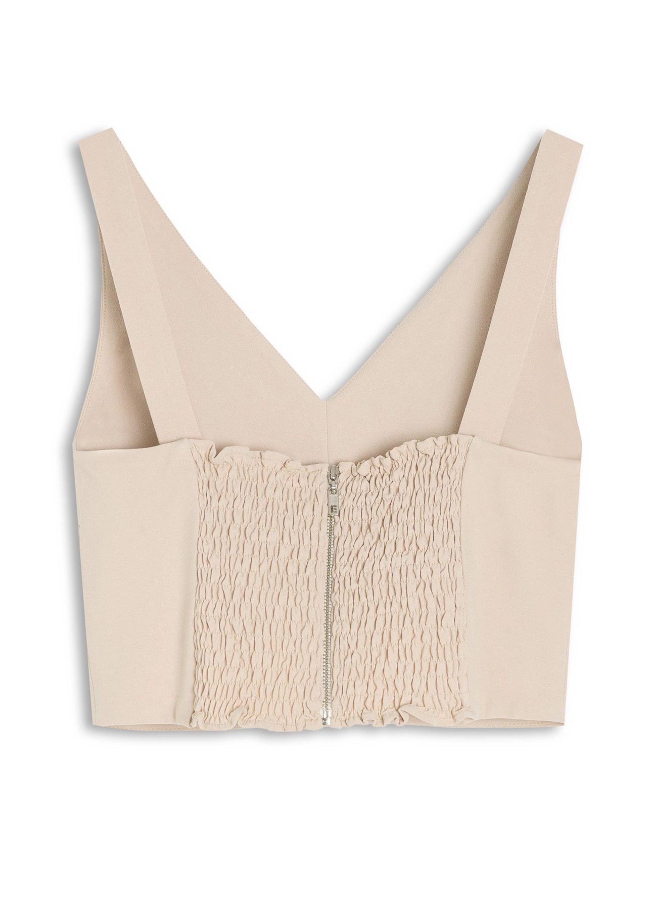 Blusa Way Neckline Cropped Nude