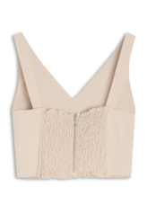 Blusa Way Neckline Cropped Nude