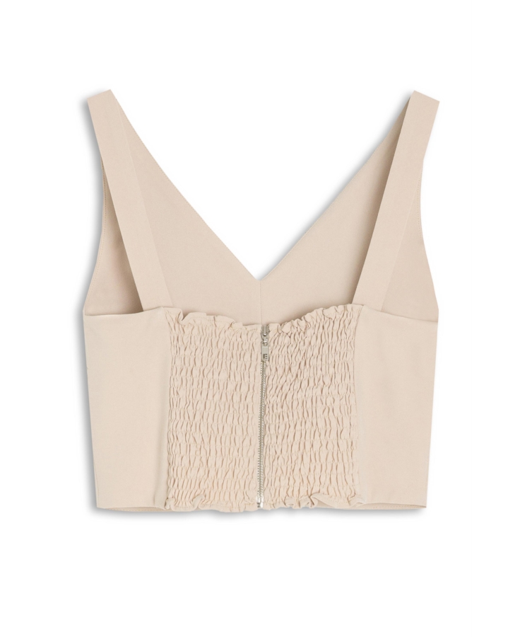 Blusa Way Neckline Cropped Nude