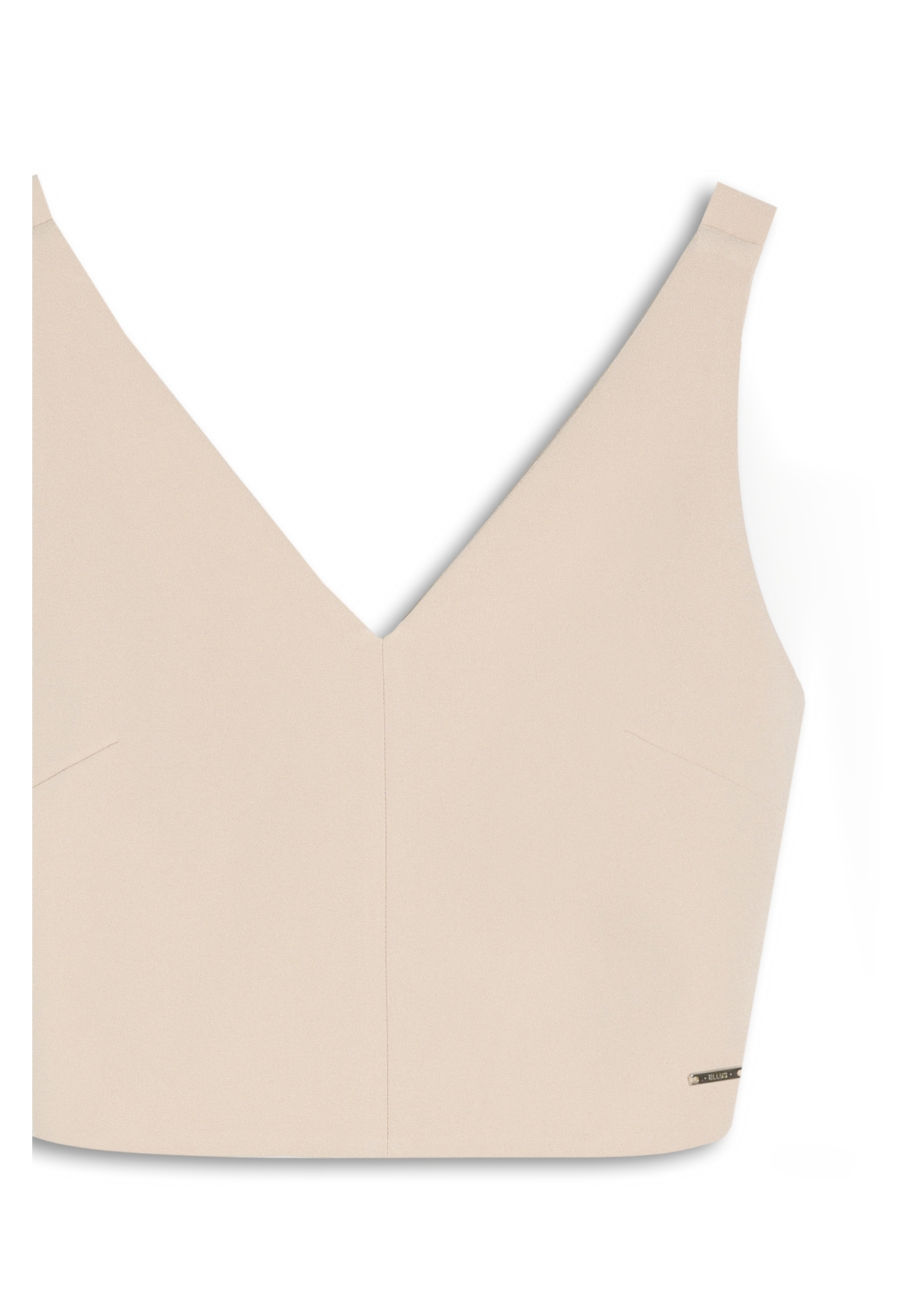 Blusa Way Neckline Cropped Nude