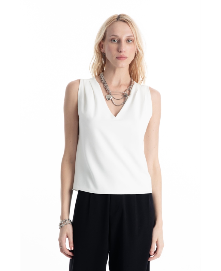 Blusa Way Sleeveless Off White