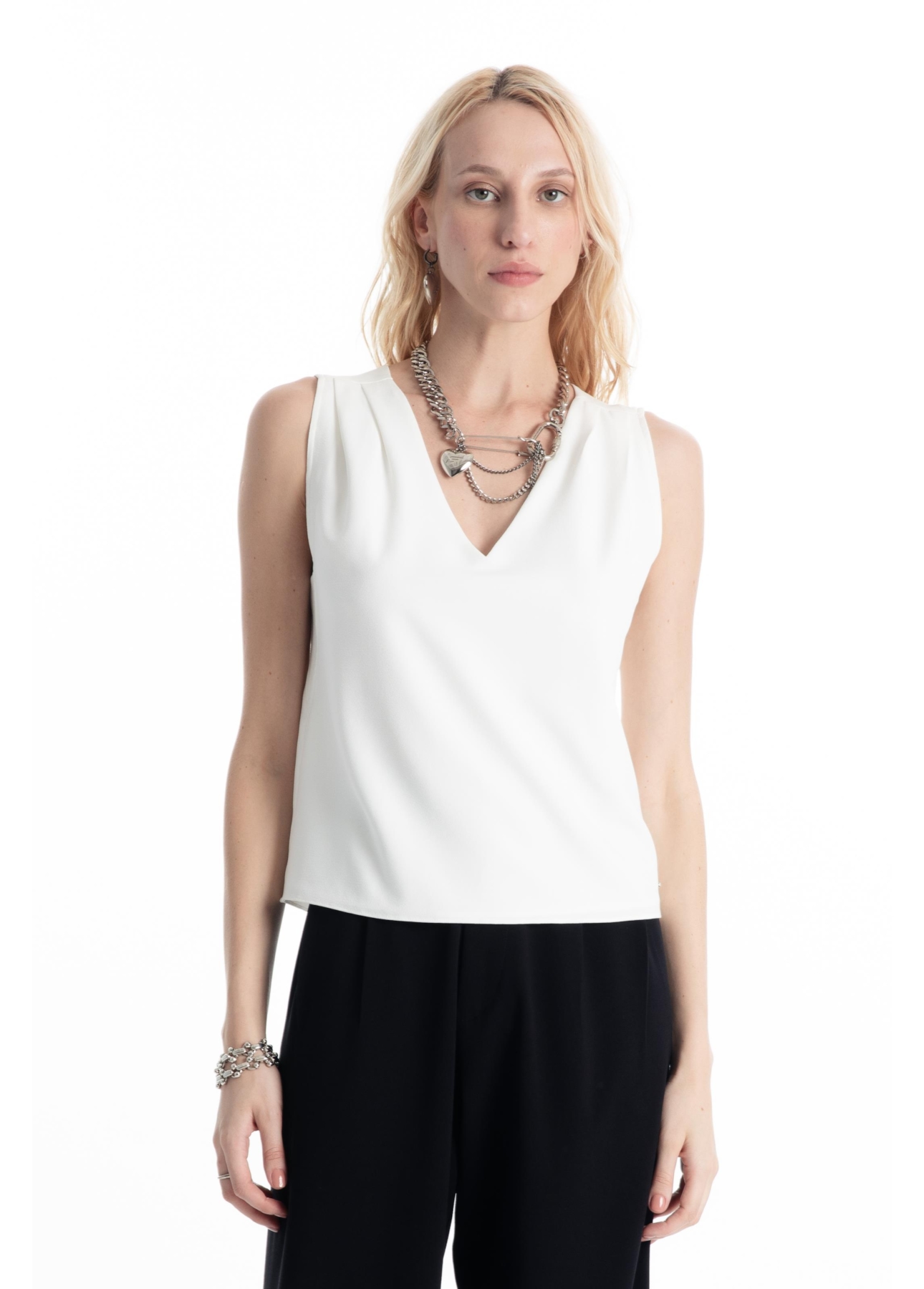 Blusa Way Sleeveless Off White