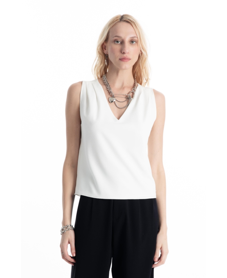 Blusa Way Sleeveless Off White