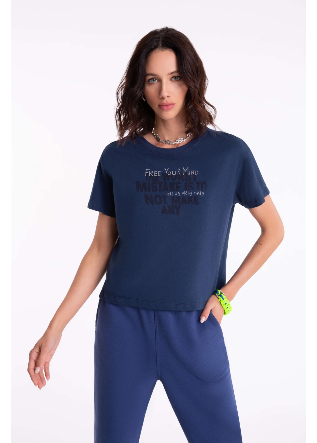 Blusa Worst Mistake Shine Dark Navy