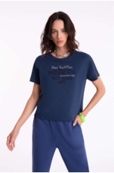 Blusa Worst Mistake Shine Dark Navy