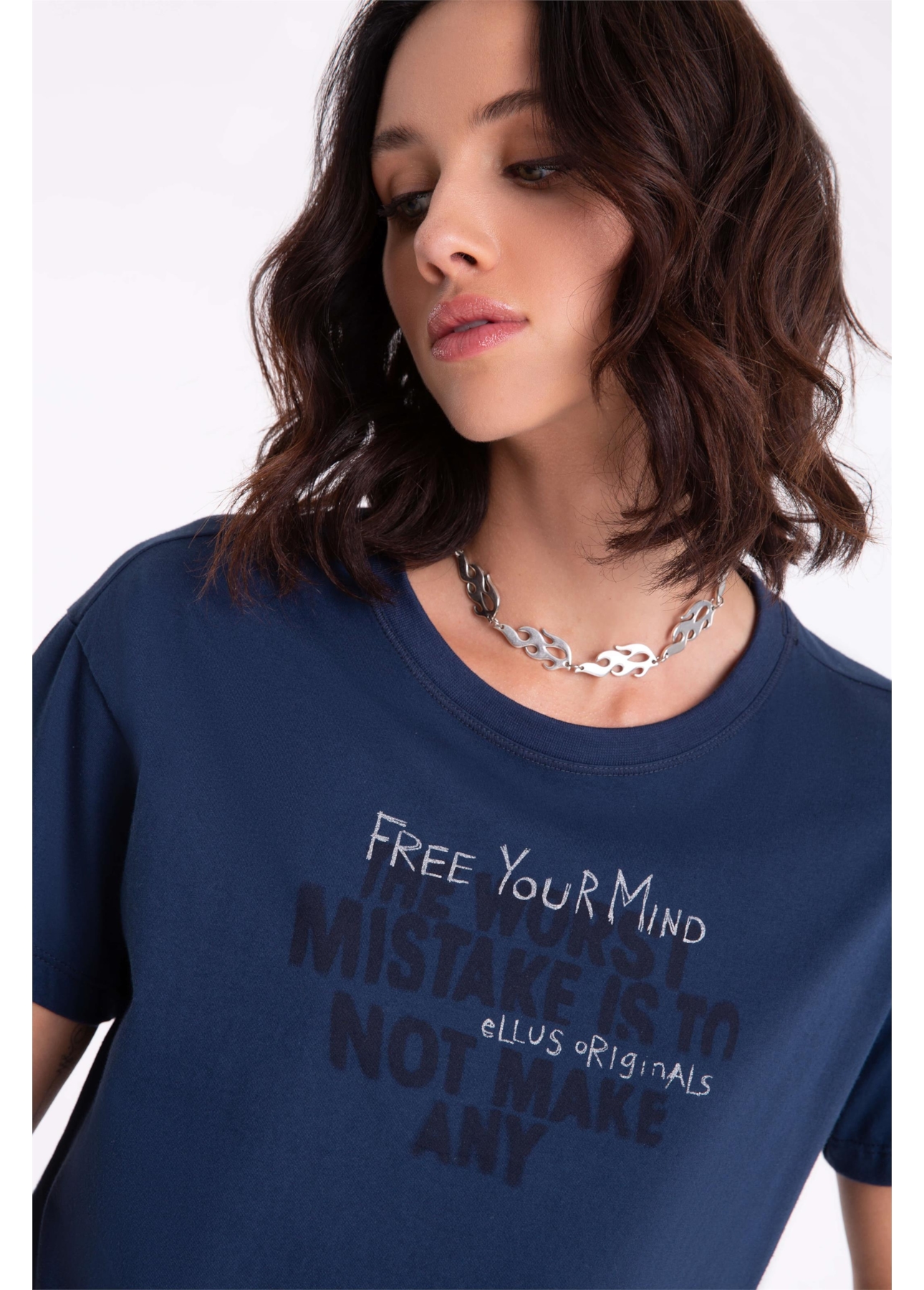 Blusa Worst Mistake Shine Dark Navy