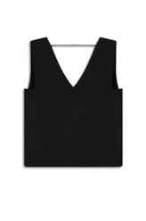 Blusa Wrinkled Sleeveless Preto