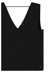 Blusa Wrinkled Sleeveless Preto