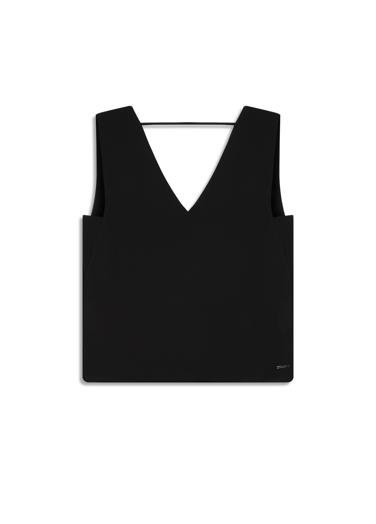 Blusa Wrinkled Sleeveless Preto