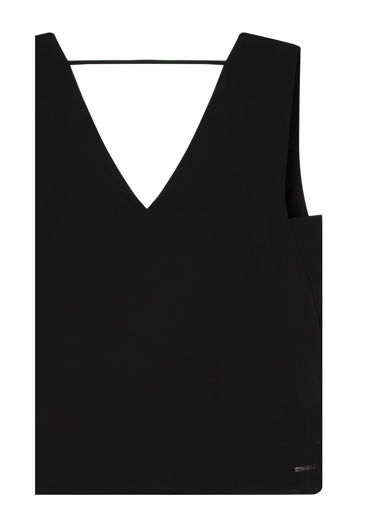 Blusa Wrinkled Sleeveless Preto