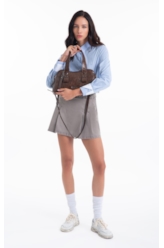 Bolsa Baguette Bag Kaya Ellus Marrom