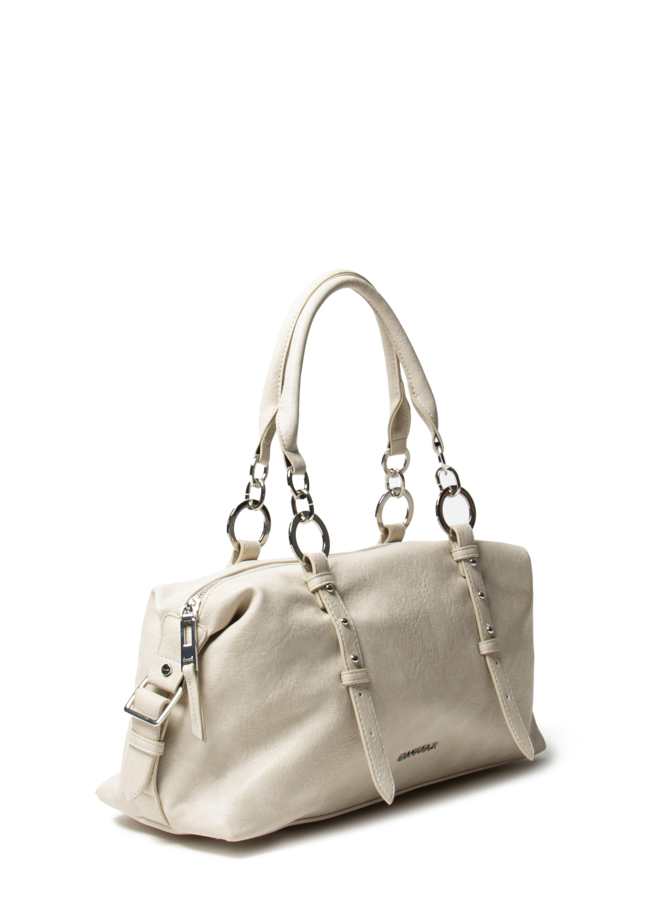Bolsa Bowling Bag Nelina Ellus Off White