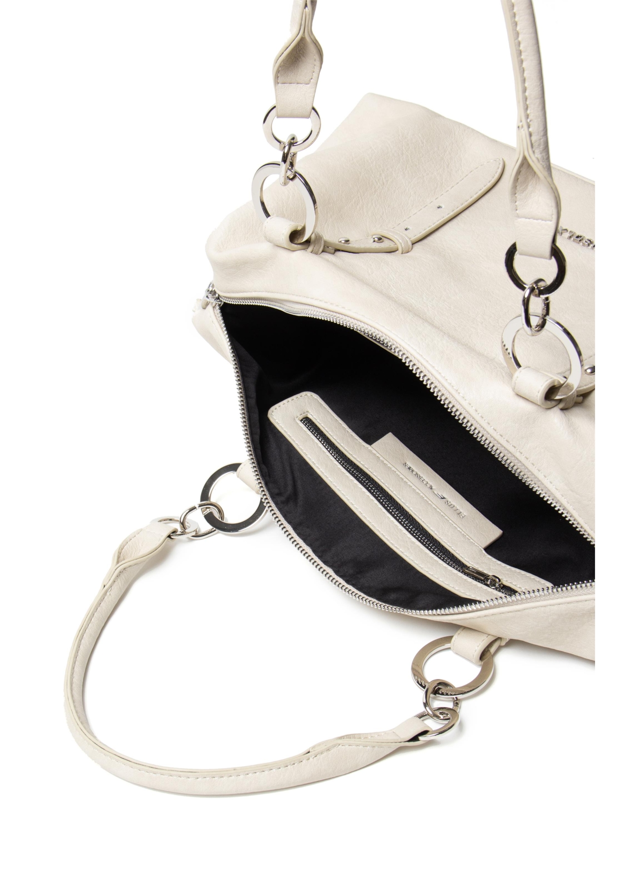 Bolsa Bowling Bag Nelina Ellus Off White