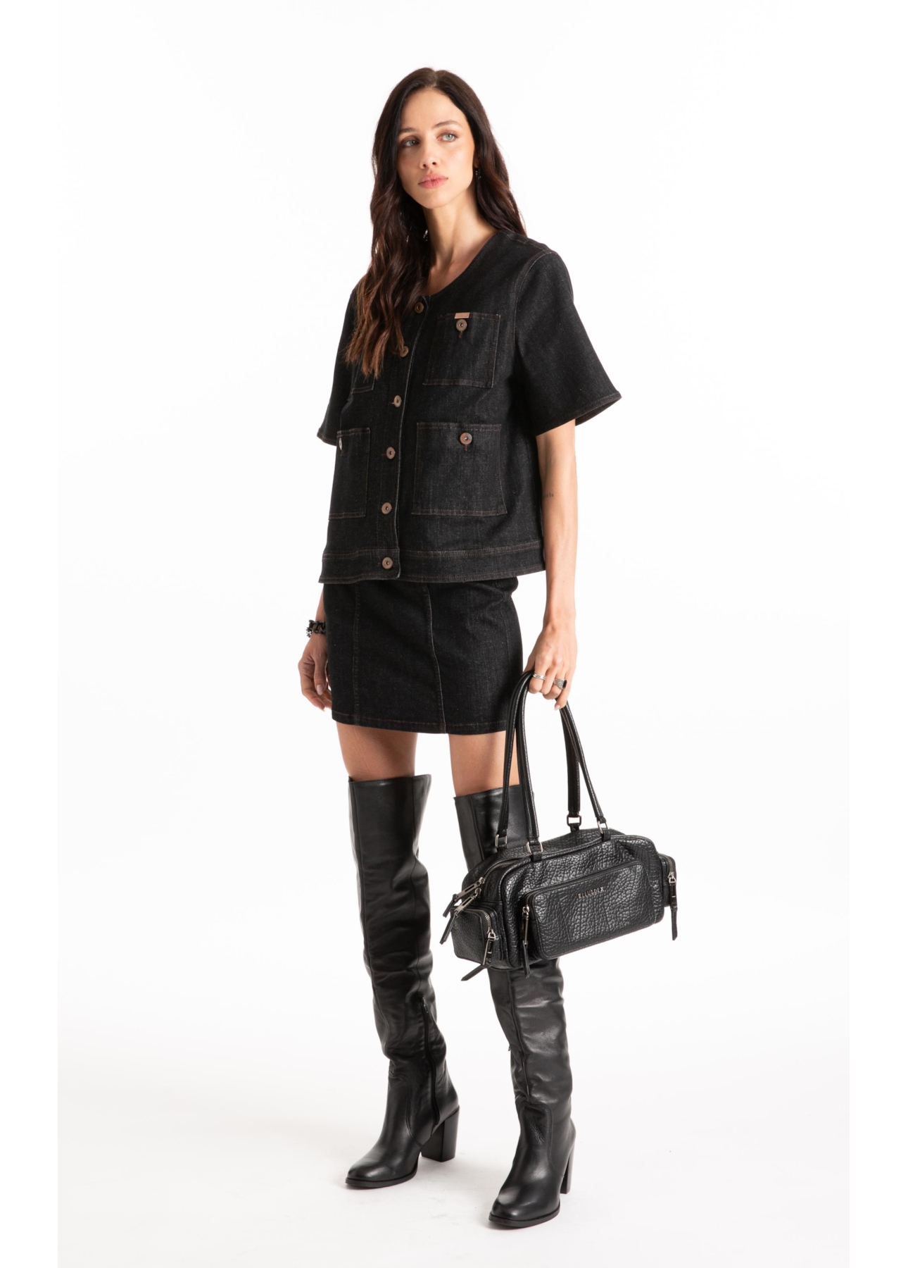 Bolsa Bowling Maya Ellus Preto