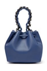 Bolsa Bucket Bag Apple Leather Azul Bic