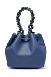 Bolsa Bucket Bag Apple Leather Azul Bic