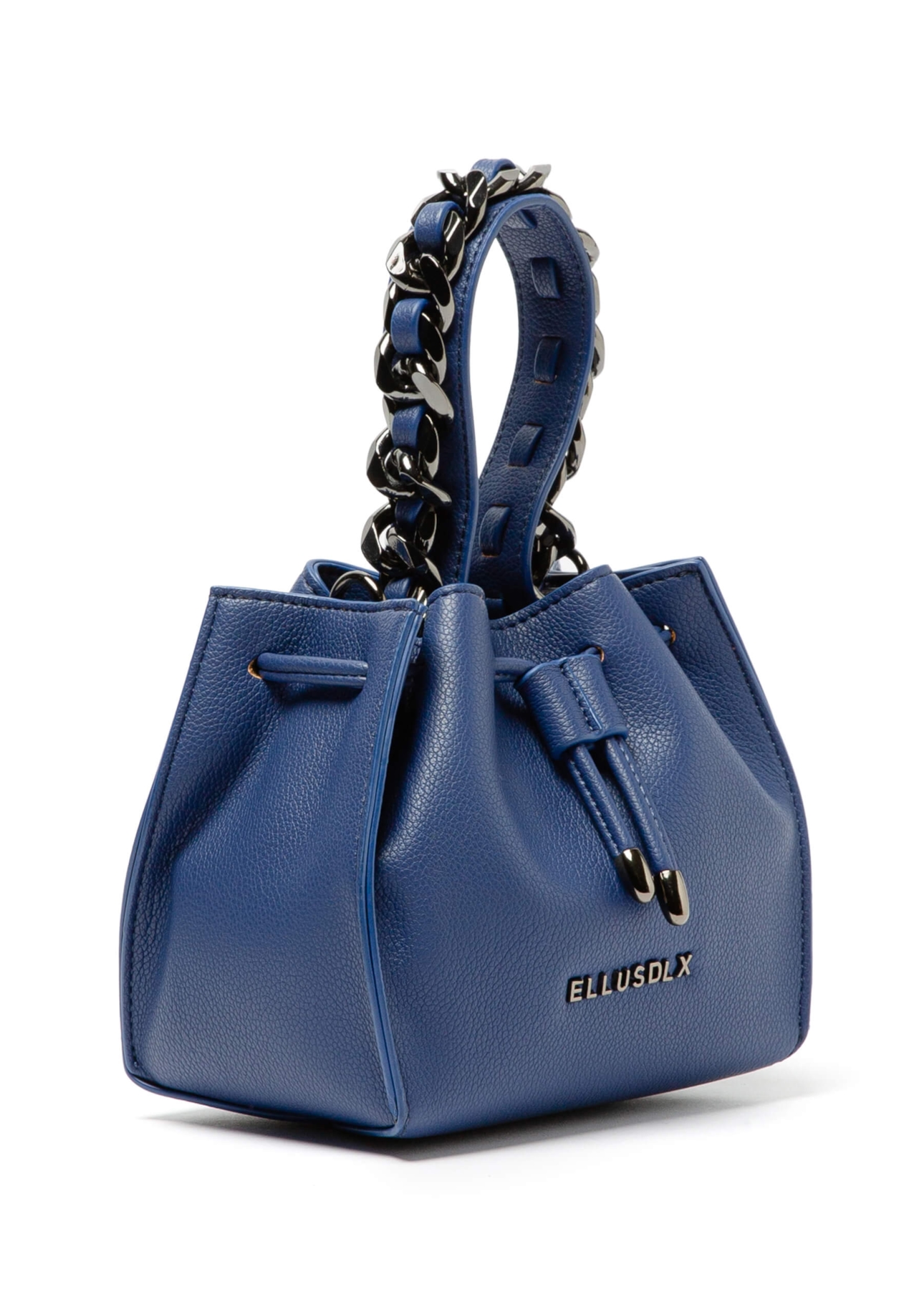 Bolsa Bucket Bag Apple Leather Azul Bic