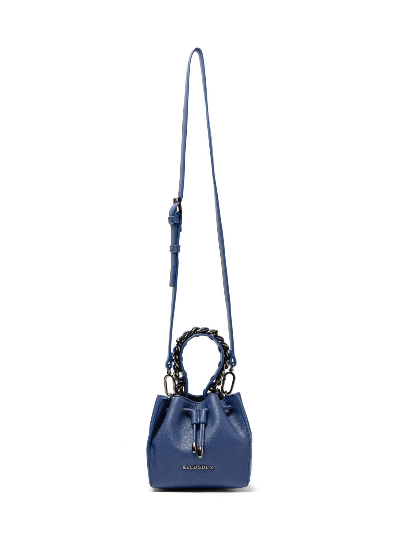 Bolsa Bucket Bag Apple Leather Azul Bic