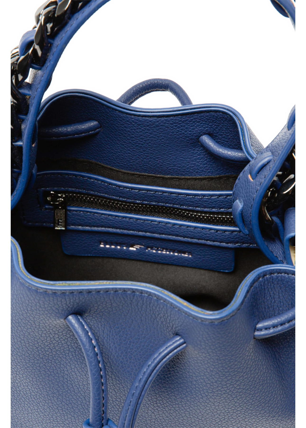Bolsa Bucket Bag Apple Leather Azul Bic