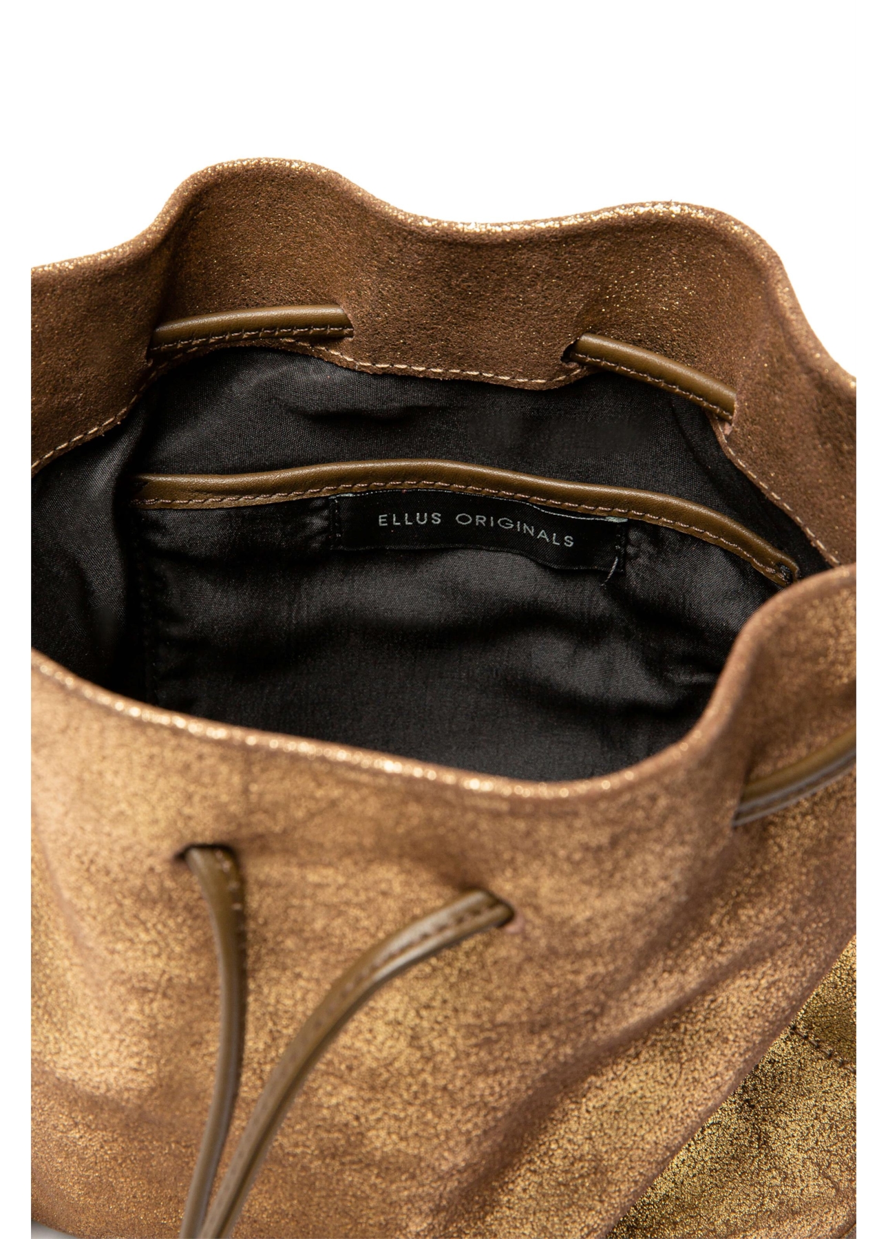 Bolsa Bucket Bag Faux Ellus Cobre