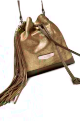 Bolsa Bucket Bag Faux Ellus Cobre