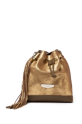 Bolsa Bucket Bag Faux Ellus Cobre