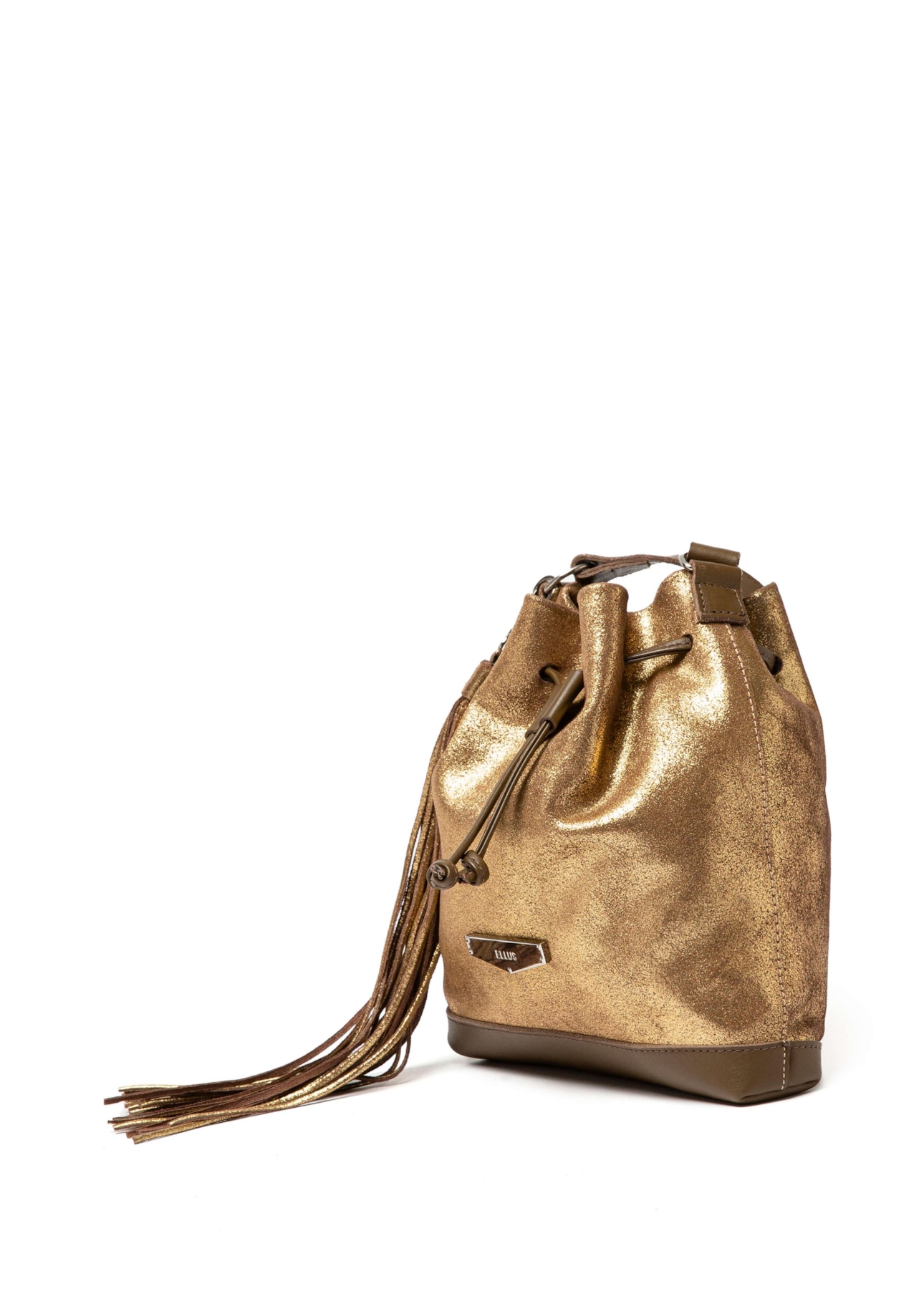 Bolsa Bucket Bag Faux Ellus Cobre