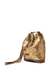 Bolsa Bucket Bag Faux Ellus Cobre