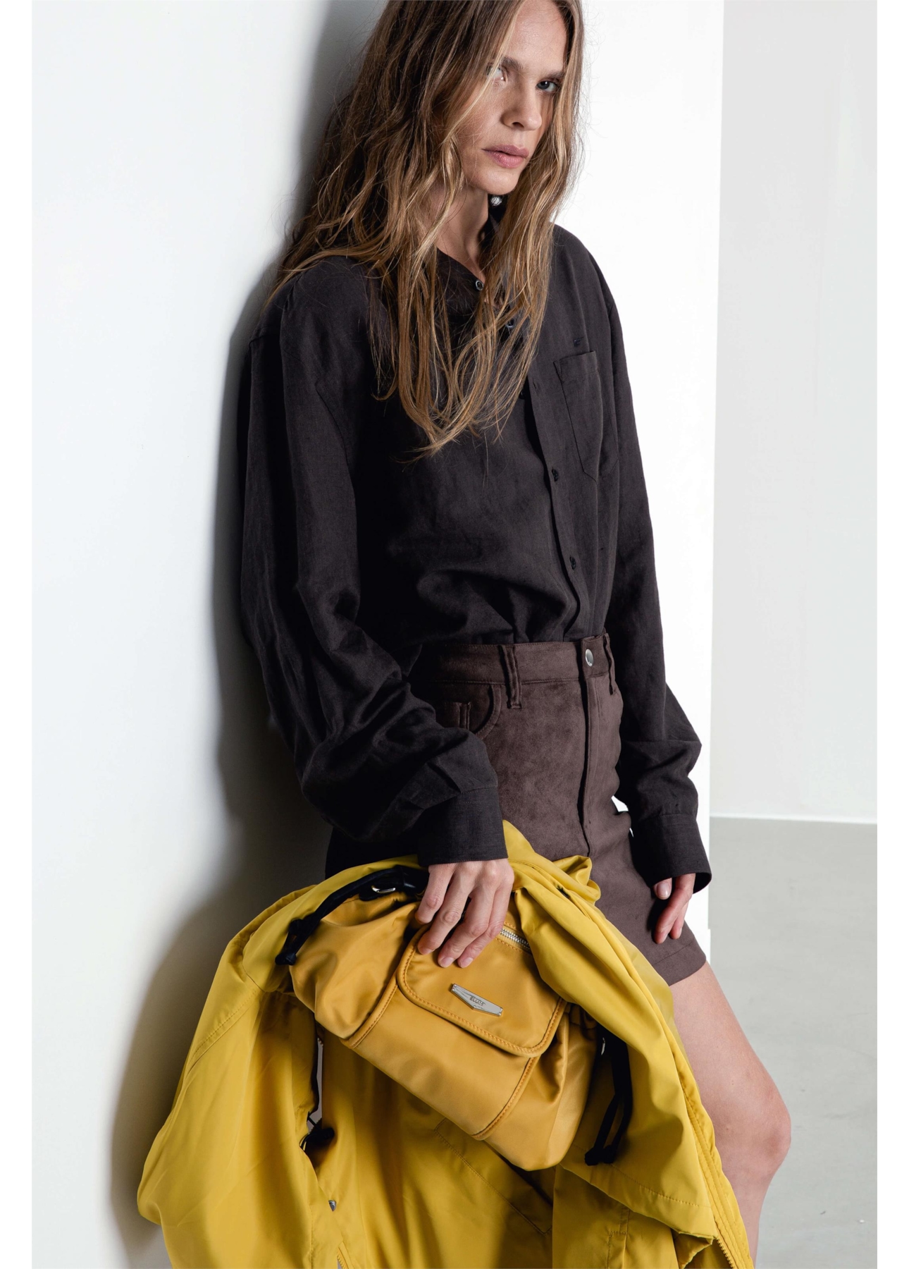 Bolsa Bucket Bag Nylon Crim Bamboo