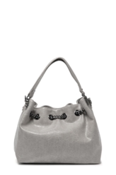 Bolsa Bucket Bag Steph Ellus Cinza Claro